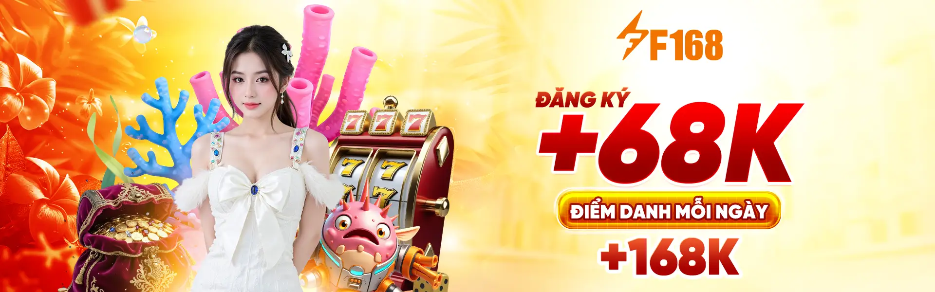 đăng ký nhanh tay và điểm danh nhận 168k